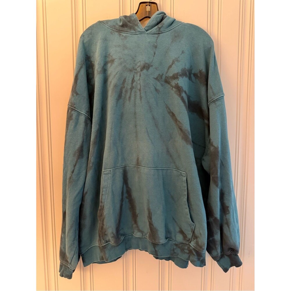 No Boundaries Teal Blue Tie-Dye Crewneck Hoodie